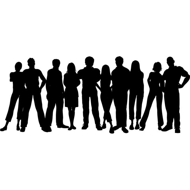 Silhouette People Group Clip Art