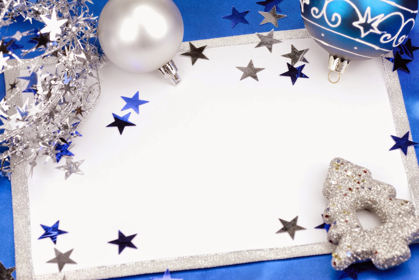 Silver Christmas Card Template Free