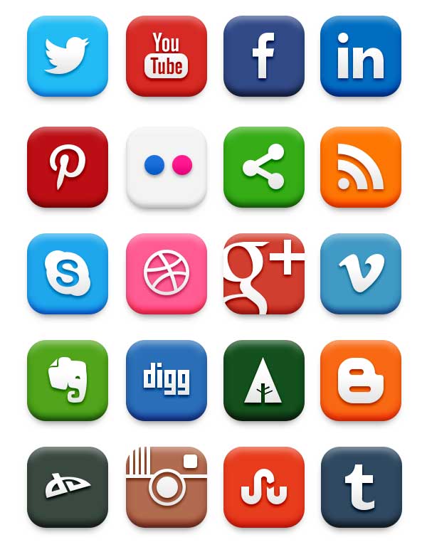 Simple Social Media Icons