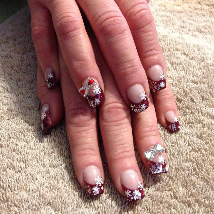 14 Snowflake Acrylic Nail Designs Images