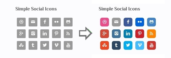 Social Media Icons Flat