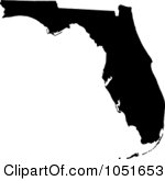 State of Florida Clip Art Black