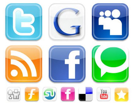 Symbols for Social Media Icons