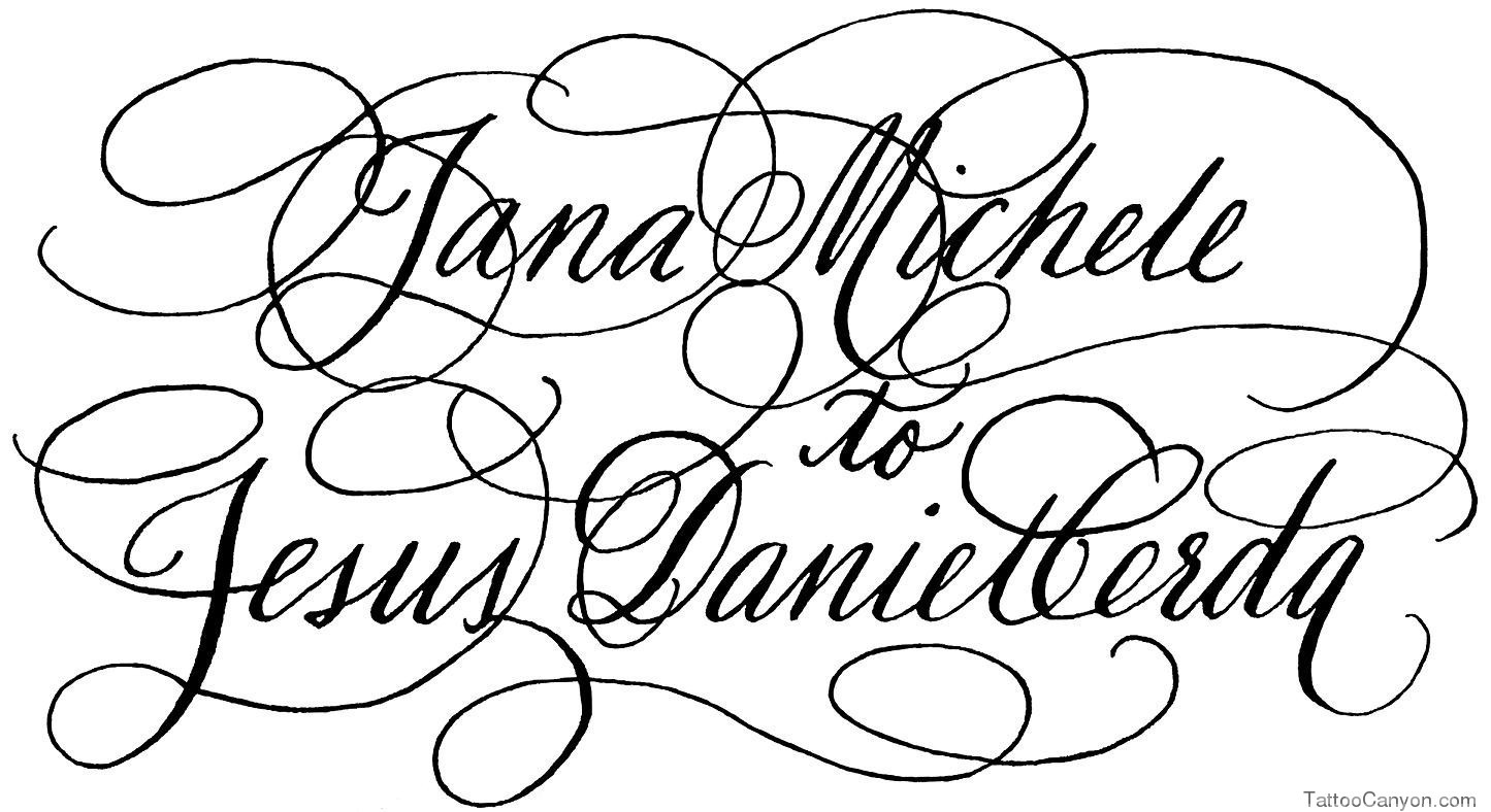 Tattoo Fonts Script Calligraphy Alphabet