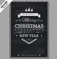 Free Black and White Christmas Cards