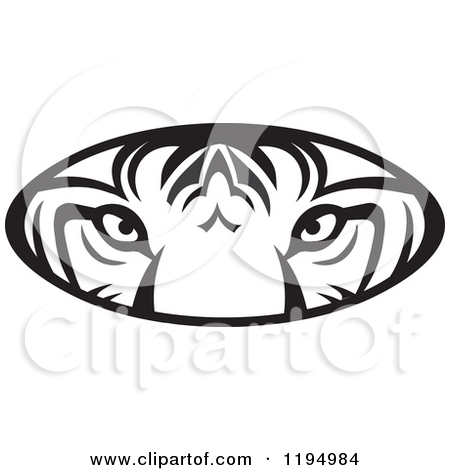 Tiger Eyes Clip Art Black and White