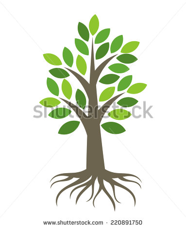 Tree with Roots Vector