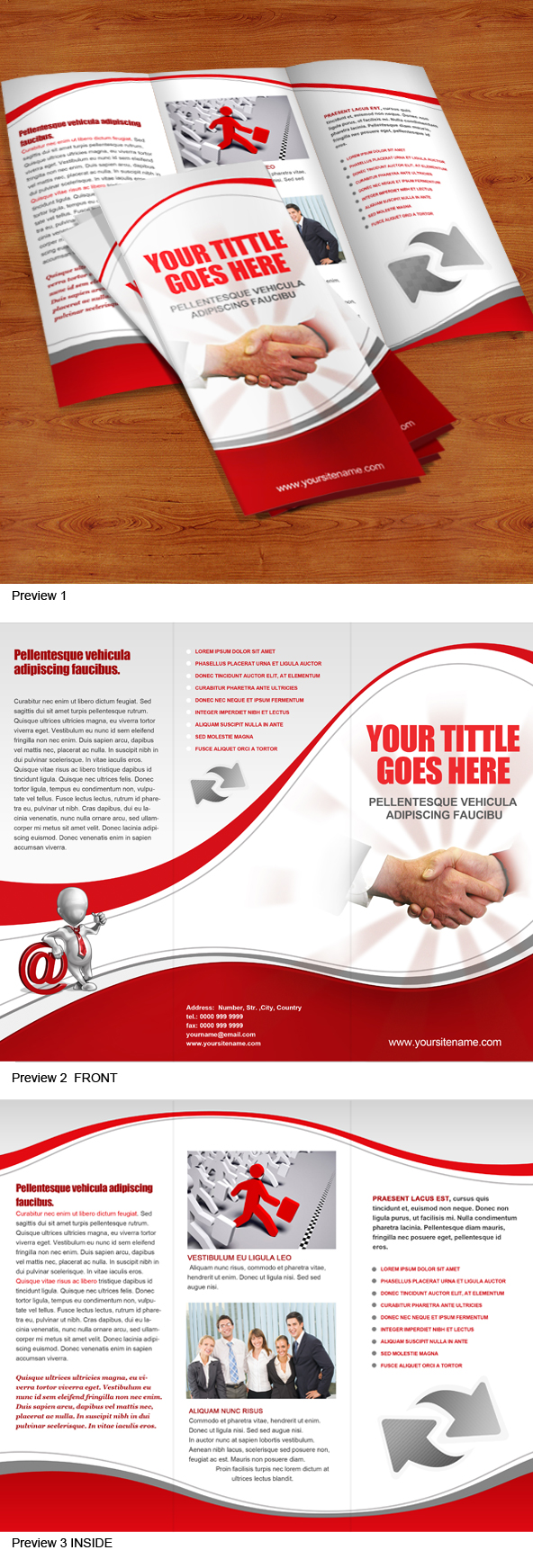 12 Free Tri-Fold Brochure Template PSD Images