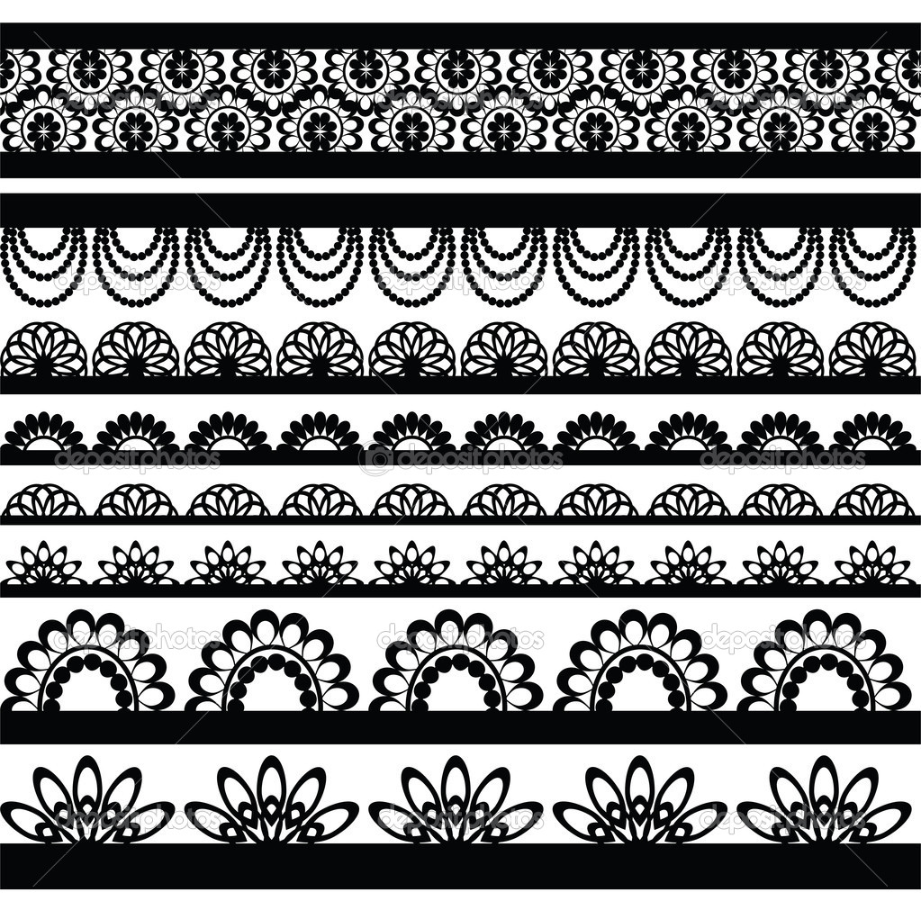 Trim Lace Borders Vector Free