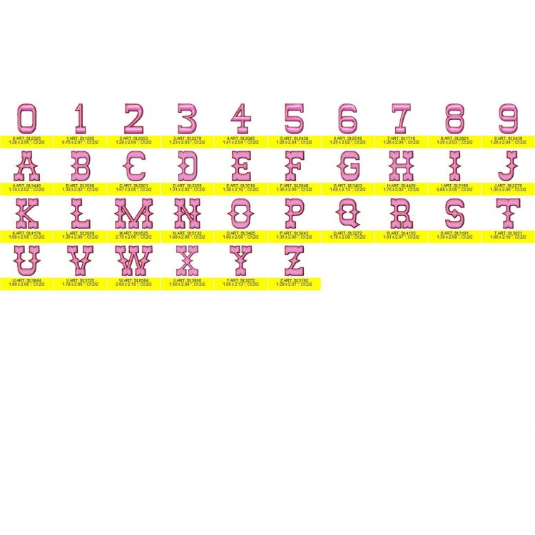 Two-Color Embroidery Font Two-Color Embroidery Font