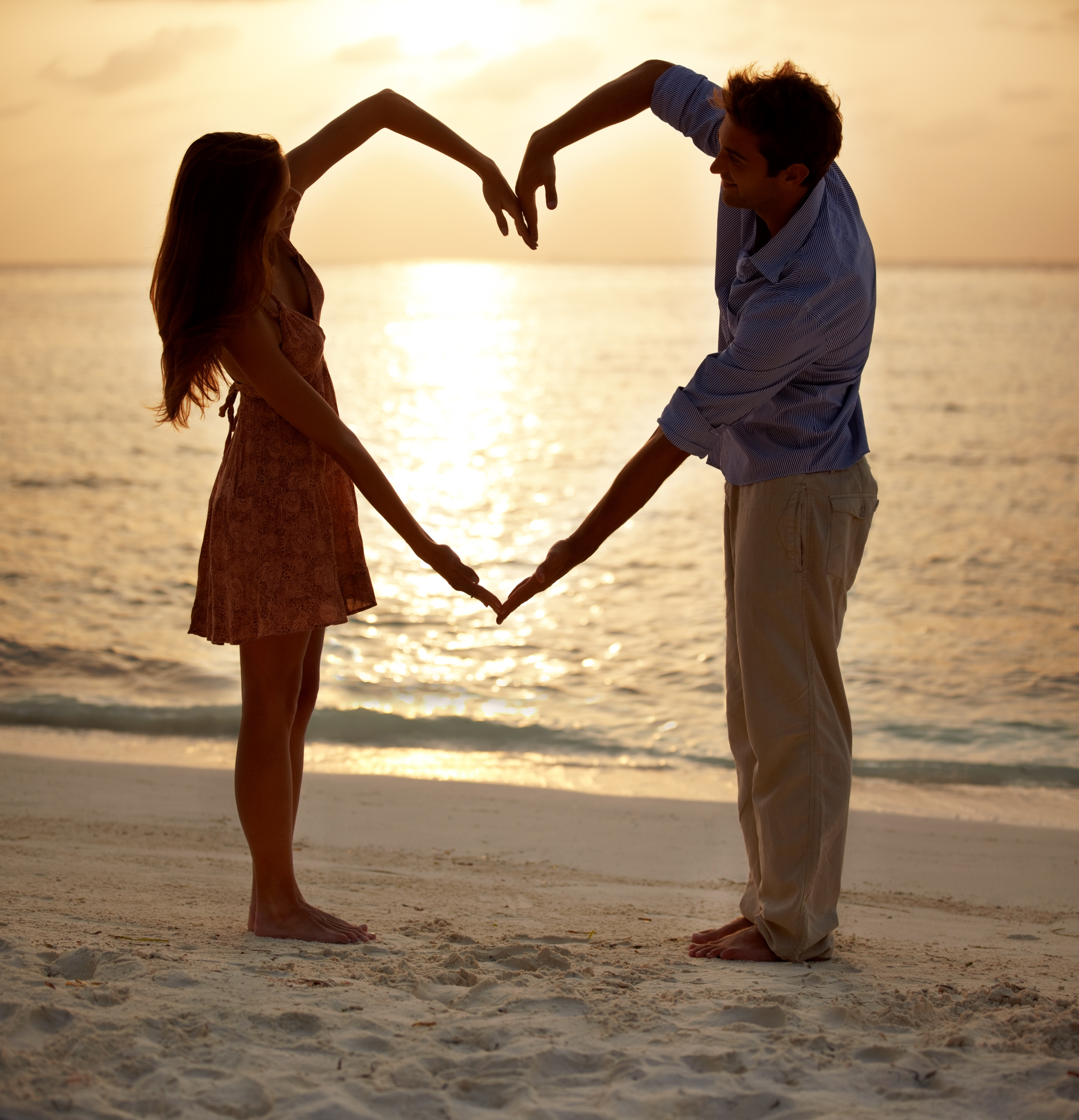 Two People Making a Heart