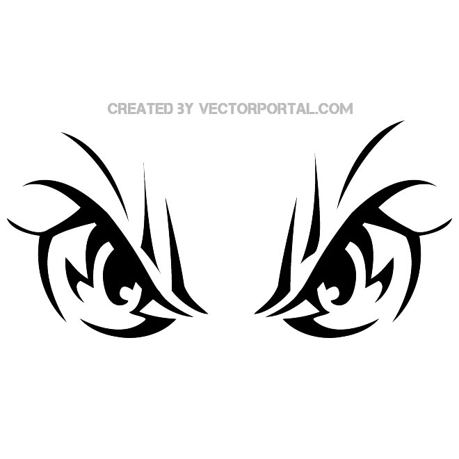 Vector Angry Eyes