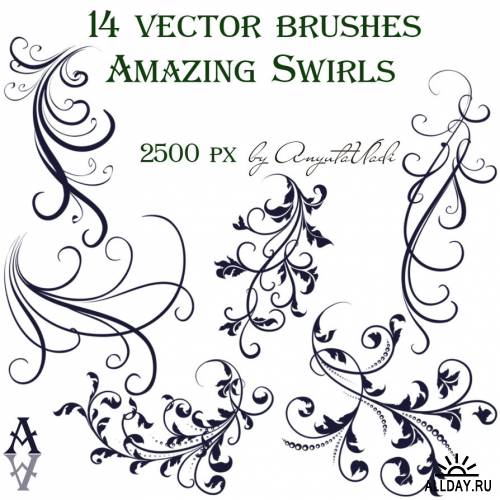 Vector Brush Swirls