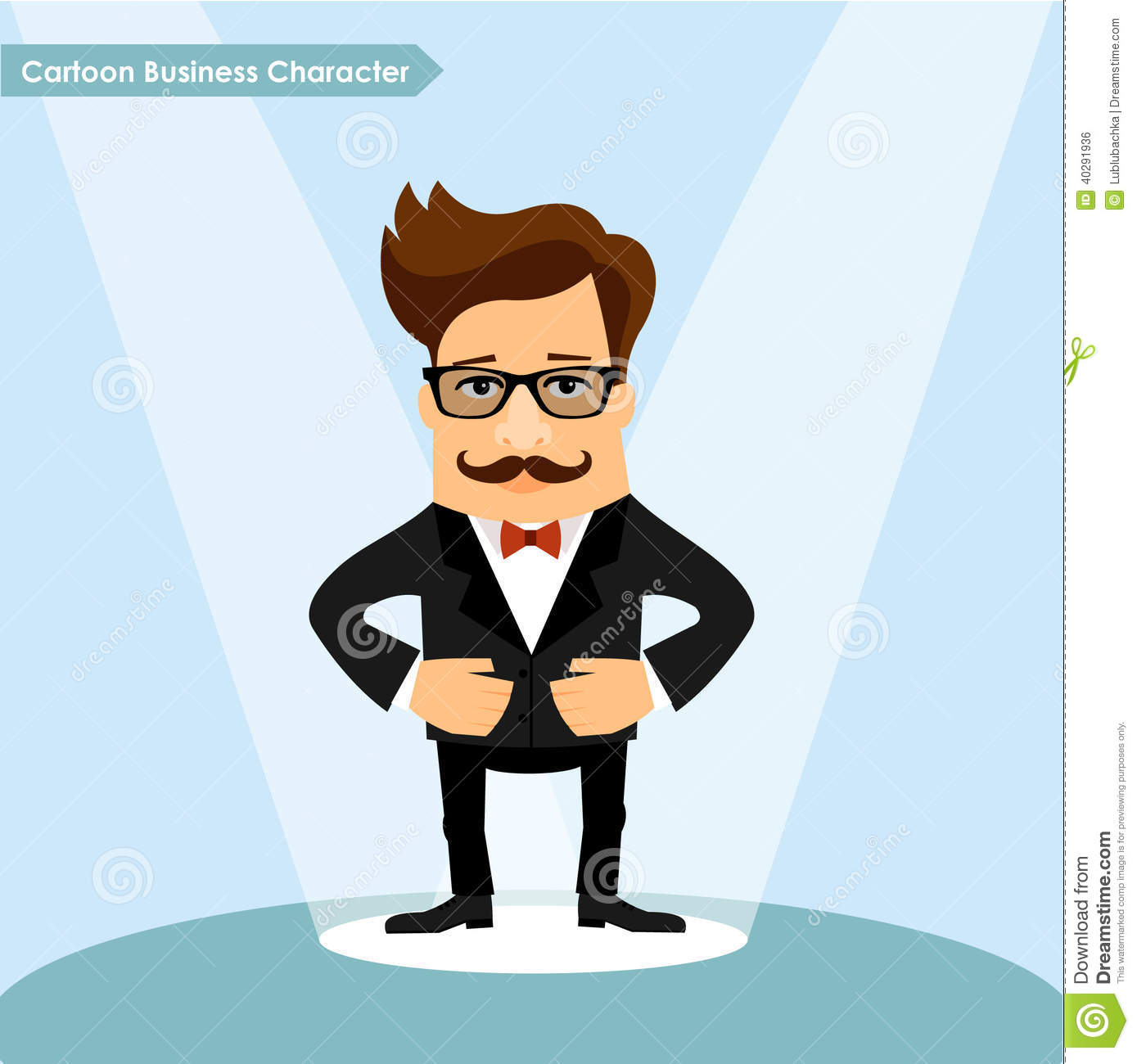 Vector Business Man Cartoon Character