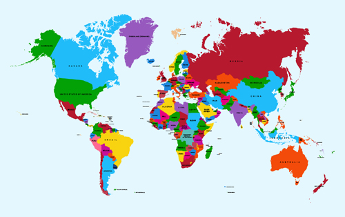 Vector World Map with Countries