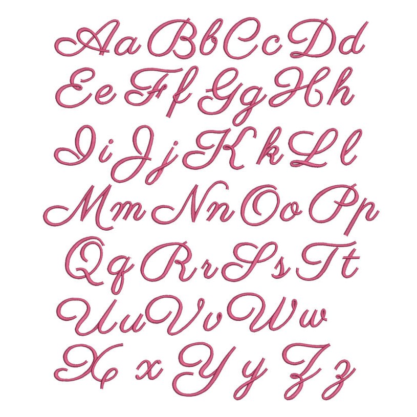 Victoria Script Font Embroidery