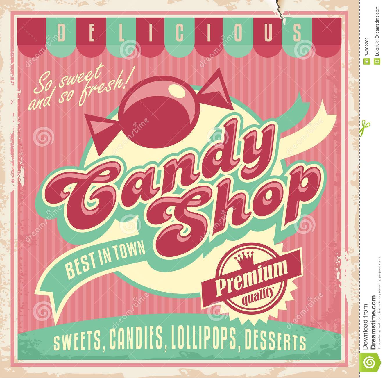 Vintage Candy Label Template