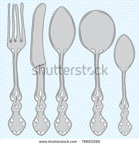 Vintage Cutlery Clip Art