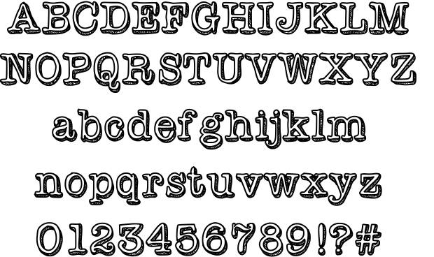 Vintage Font Alphabet