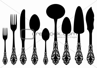 Vintage Fork and Knife Vector