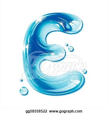 Water Liquid Letter E