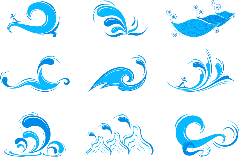 Water Waves Vector Free