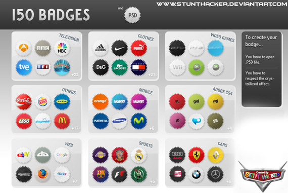 Website Button Badge Designs