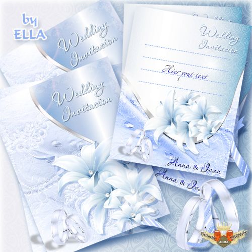 Wedding Invitation PSD Templates