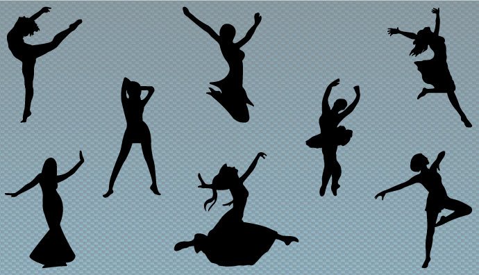 Women Dancing Silhouette Vector