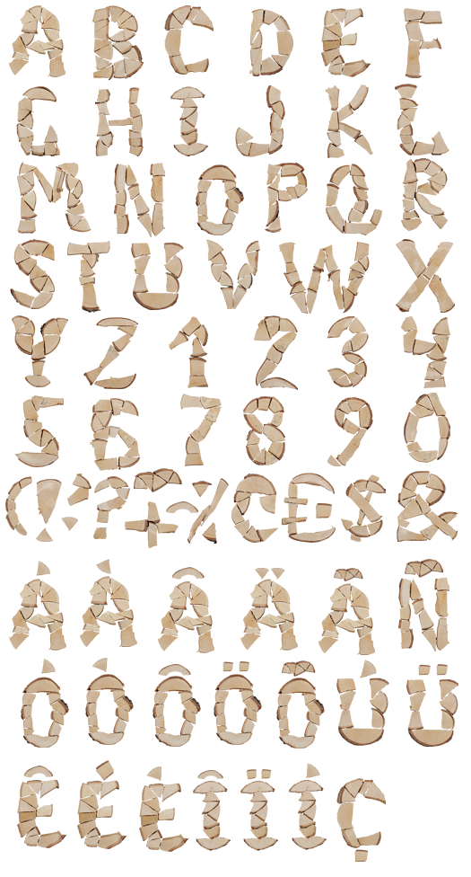 Wood Alphabet Letters Fonts