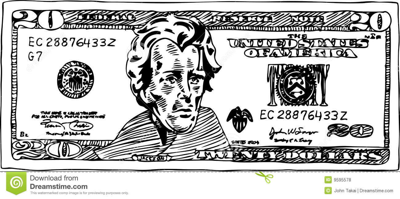 20 Dollar Bill Clip Art