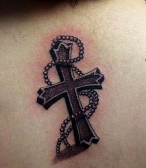 3D Cross Tattoo Designs for Women