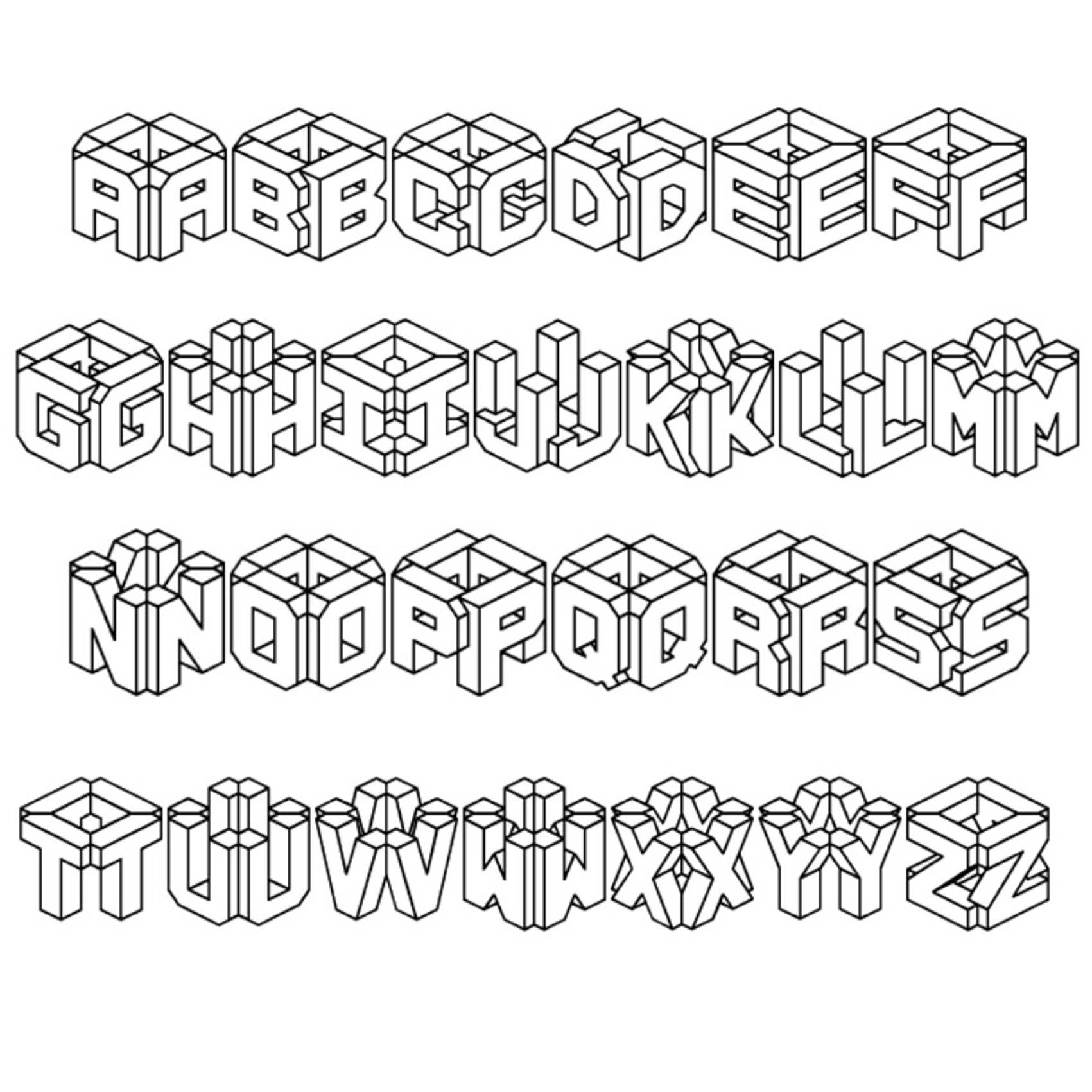 3D Graffiti Letters Styles Alphabet