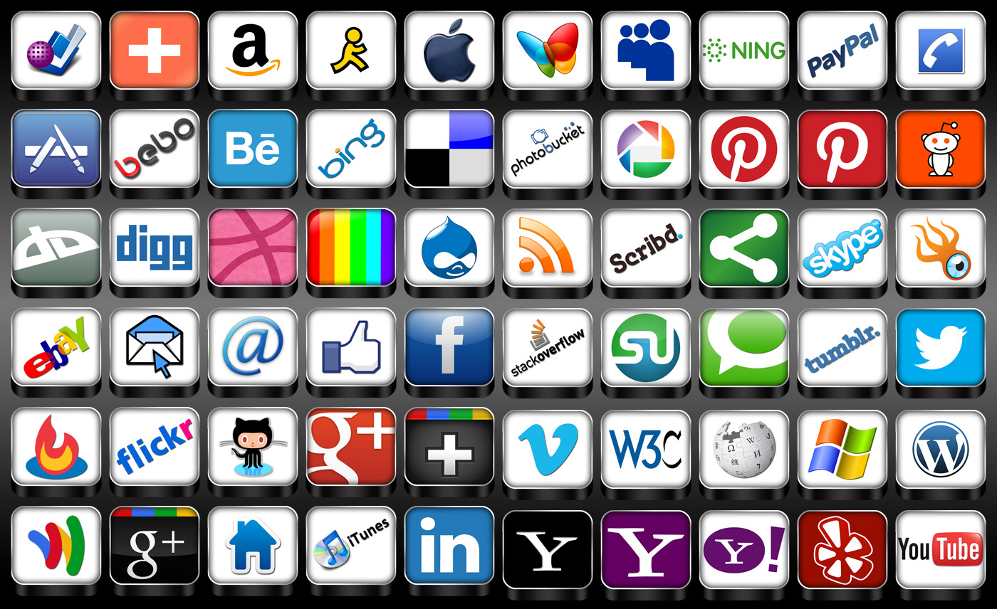 3D Social Media Icons