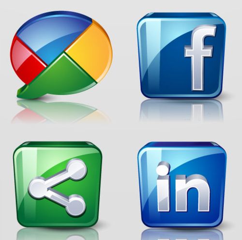 3D Social Media Icons