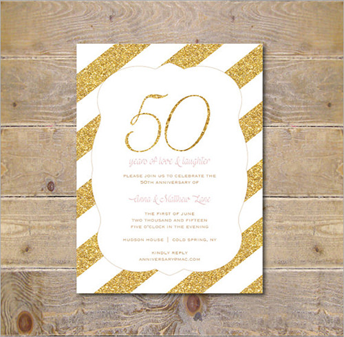 50th Wedding Anniversary Invitations Templates 50th Wedding Anniversary Invitations Templates