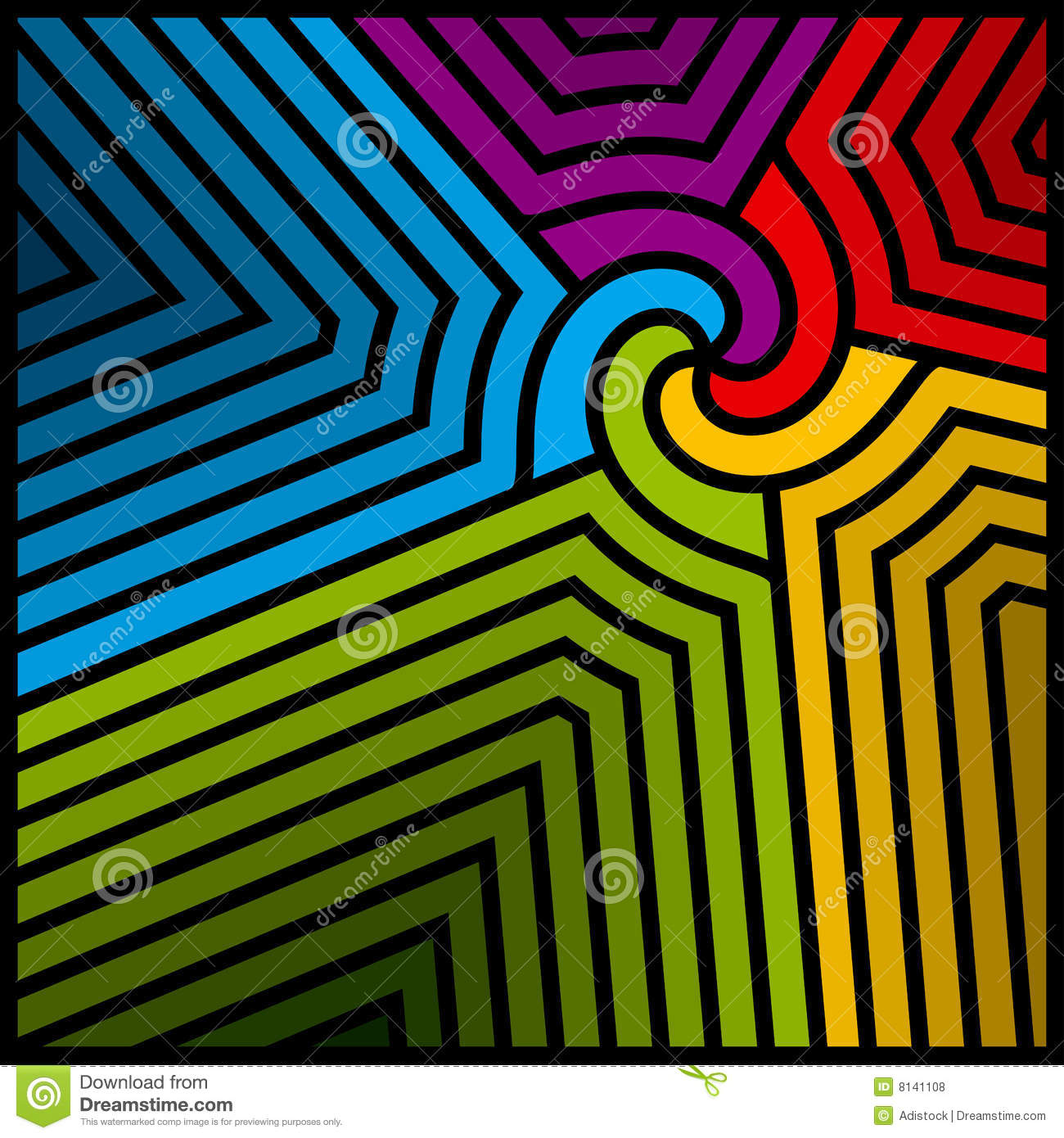 Abstract Color Swirl Vector