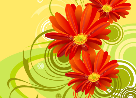 Abstract Flower Vector Background Free