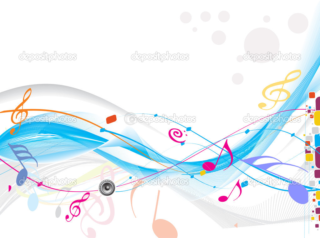 Abstract Vector Music Notes