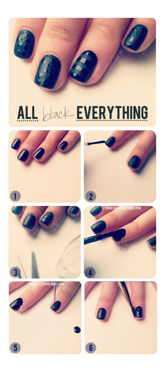 All-Black Nail Design