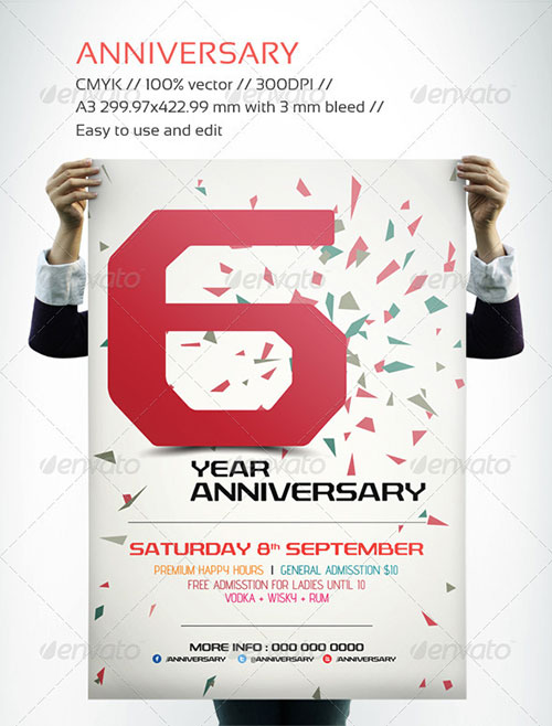 Anniversary Flyer Template Free