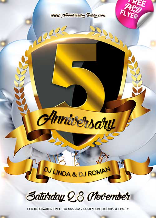 Anniversary Flyer Template Free