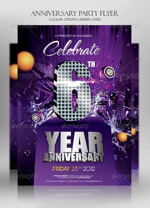 Anniversary Party Flyers Templates Free