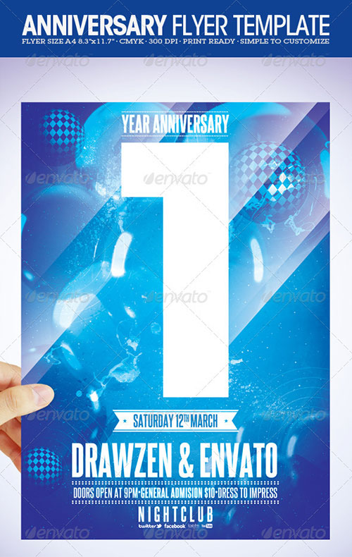 Anniversary Party Flyers Templates Free