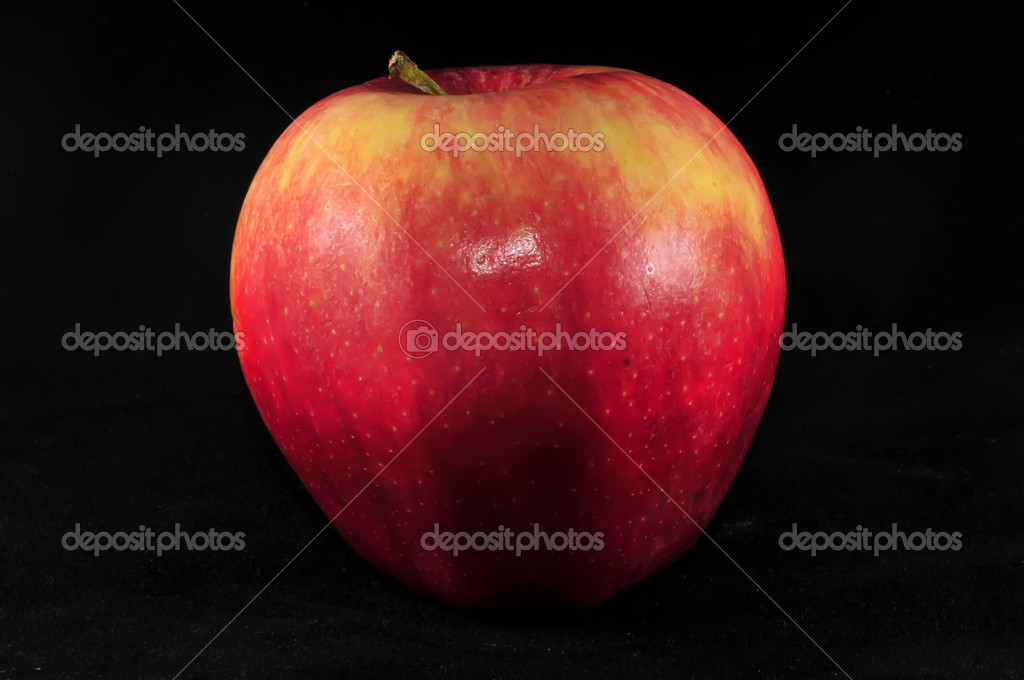 Apple Logo Red with Black Background