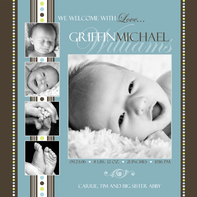 Baby Boy Birth Announcement Templates Free