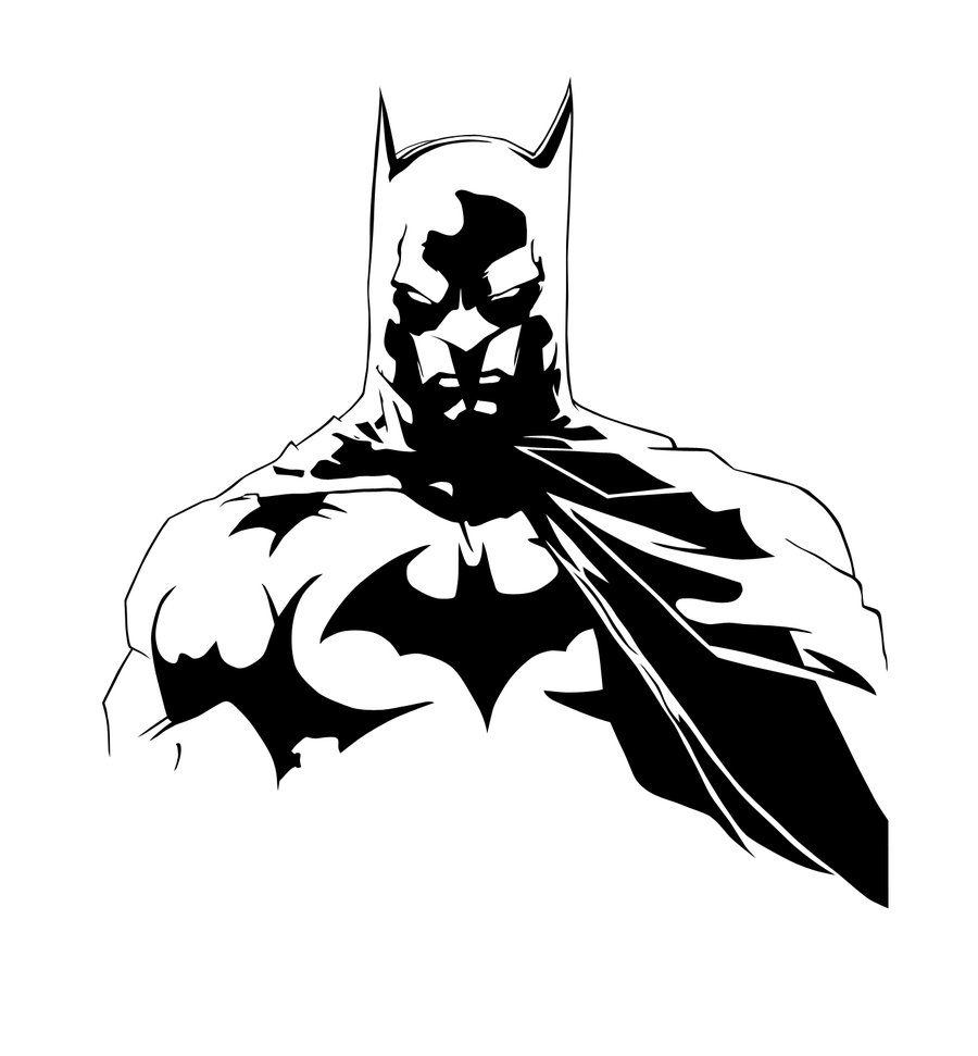 Batman Black and White Drawings