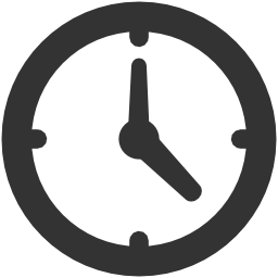 Black and White Clock Icon