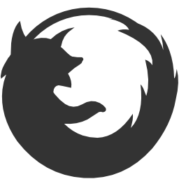 Black and White Firefox Icon