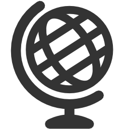 Black and White Globe Icon